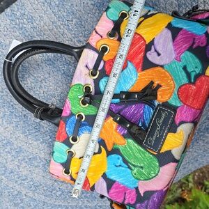 Vintage Y2K 90s Dooney & Bourke Multicolor Rainbow - -Wonder Duck - Leather Bag
